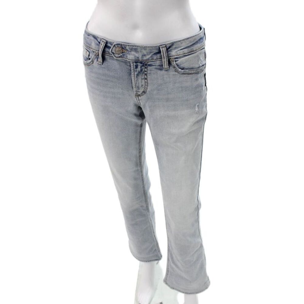 Silver Jeans Womens Bootcut Jeans Blue Low Rise Cotton Blend Size 29